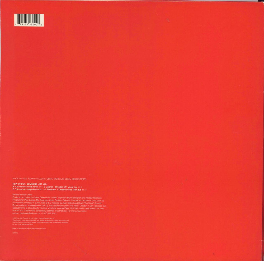 New Order Someone Like You German 12" vinyl single (12 inch record / Maxi-single) NEW12SO205510