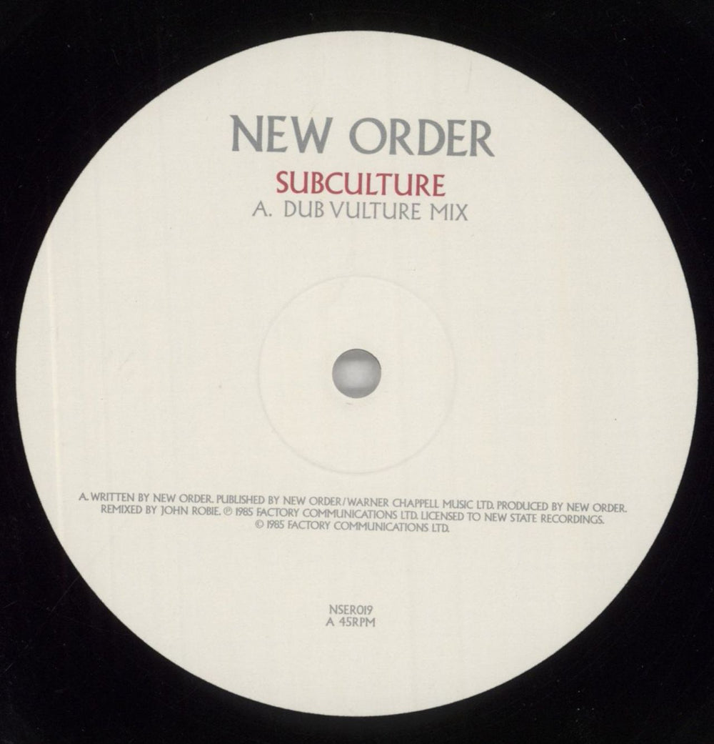 New Order Subculture UK 12" vinyl single (12 inch record / Maxi-single) NEW12SU735245