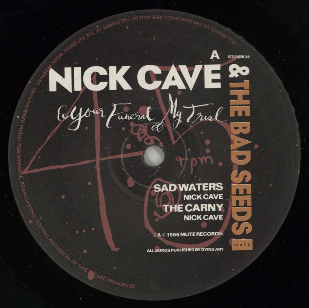 Nick Cave Your Funeral, My Trial + Inners - EX UK 2-LP vinyl record set (Double LP Album) NCV2LYO864258