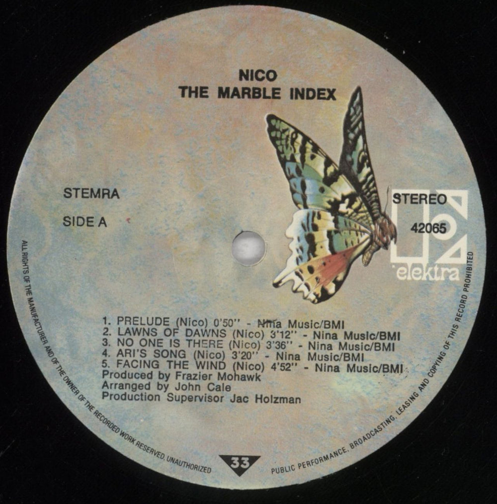 Nico The Marble Index Belgian vinyl LP album (LP record) N-CLPTH834096