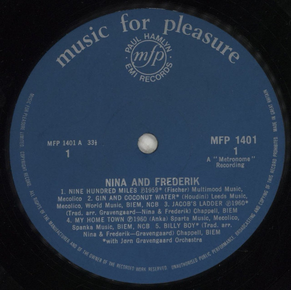 Nina & Frederik Nina And Frederik UK vinyl LP album (LP record) N&FLPNI752107