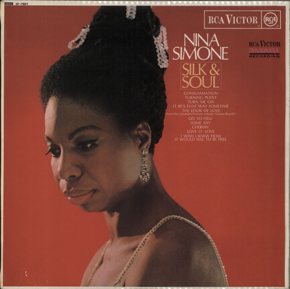 Nina Simone Silk & Soul - orange label UK vinyl LP album (LP record) SF-7907