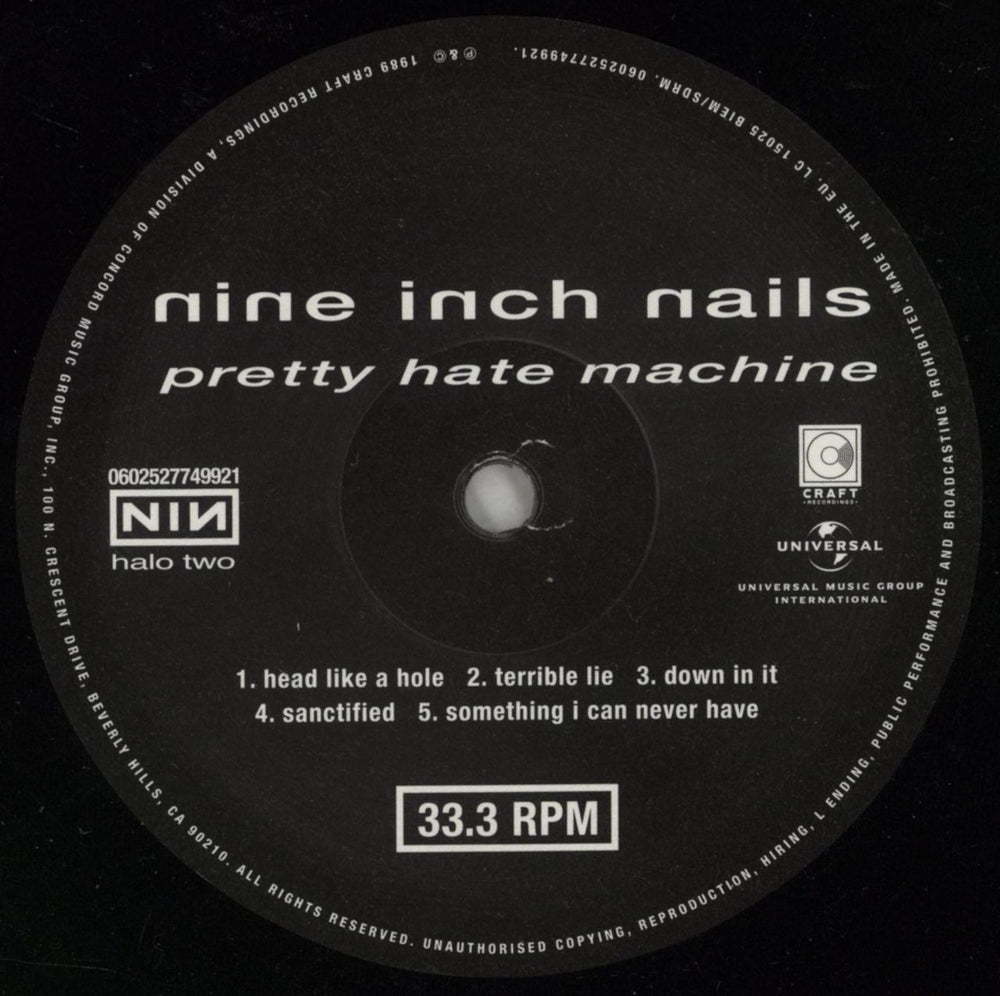 Nine Inch Nails Pretty Hate Machine - Black Vinyl - Shrink UK vinyl LP album (LP record) NINLPPR869906