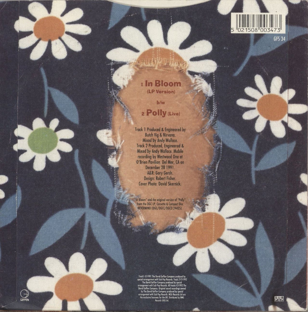 Nirvana (US) In Bloom UK 7" vinyl single (7 inch record / 45) 5021508003473