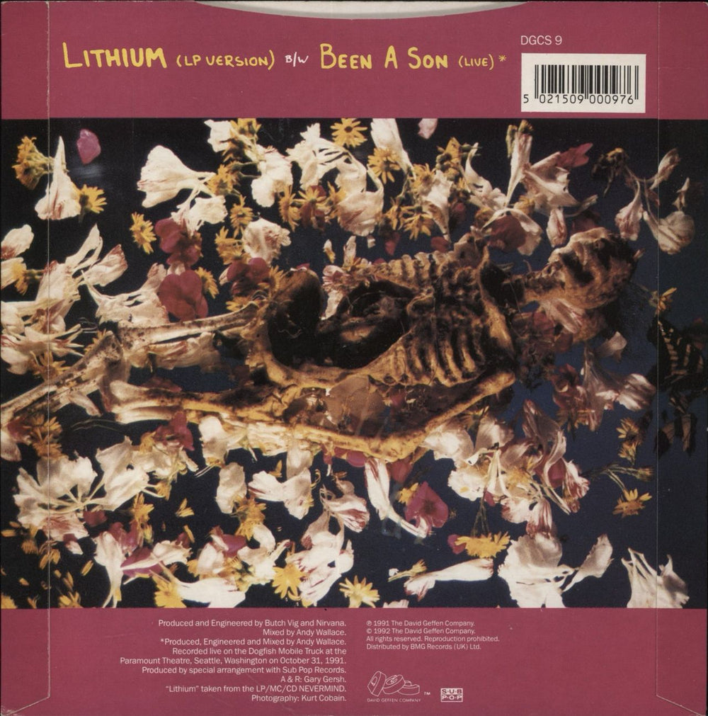 Nirvana (US) Lithium UK 7" vinyl single (7 inch record / 45) 5021509000976