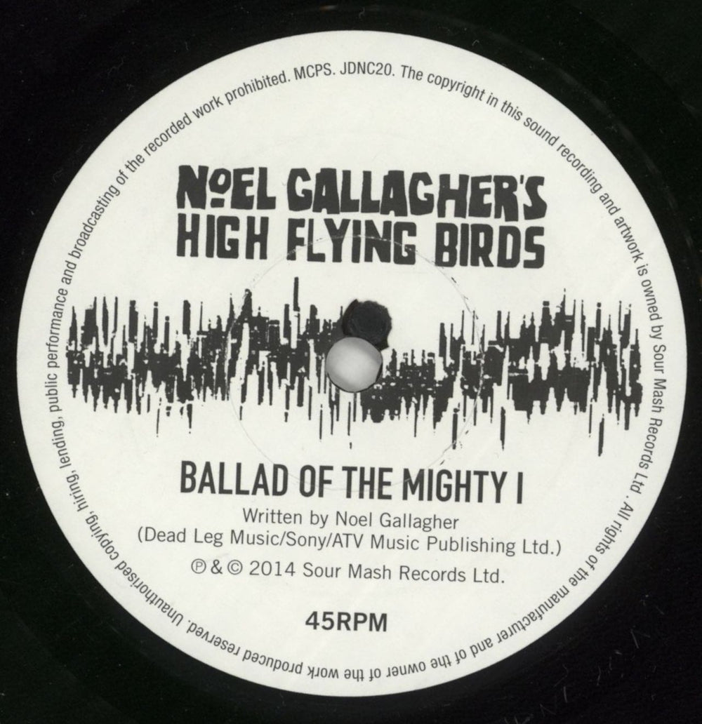 Noel Gallagher Ballad Of The Mighty I UK 7" vinyl single (7 inch record / 45) NGL07BA764946