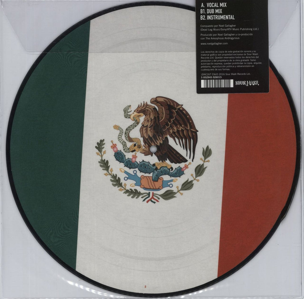 Noel Gallagher El Mexicano [The Reflex 'La Revolucion' Remixes] - Sealed UK 12" vinyl picture disc (12 inch picture record) 5052945026015