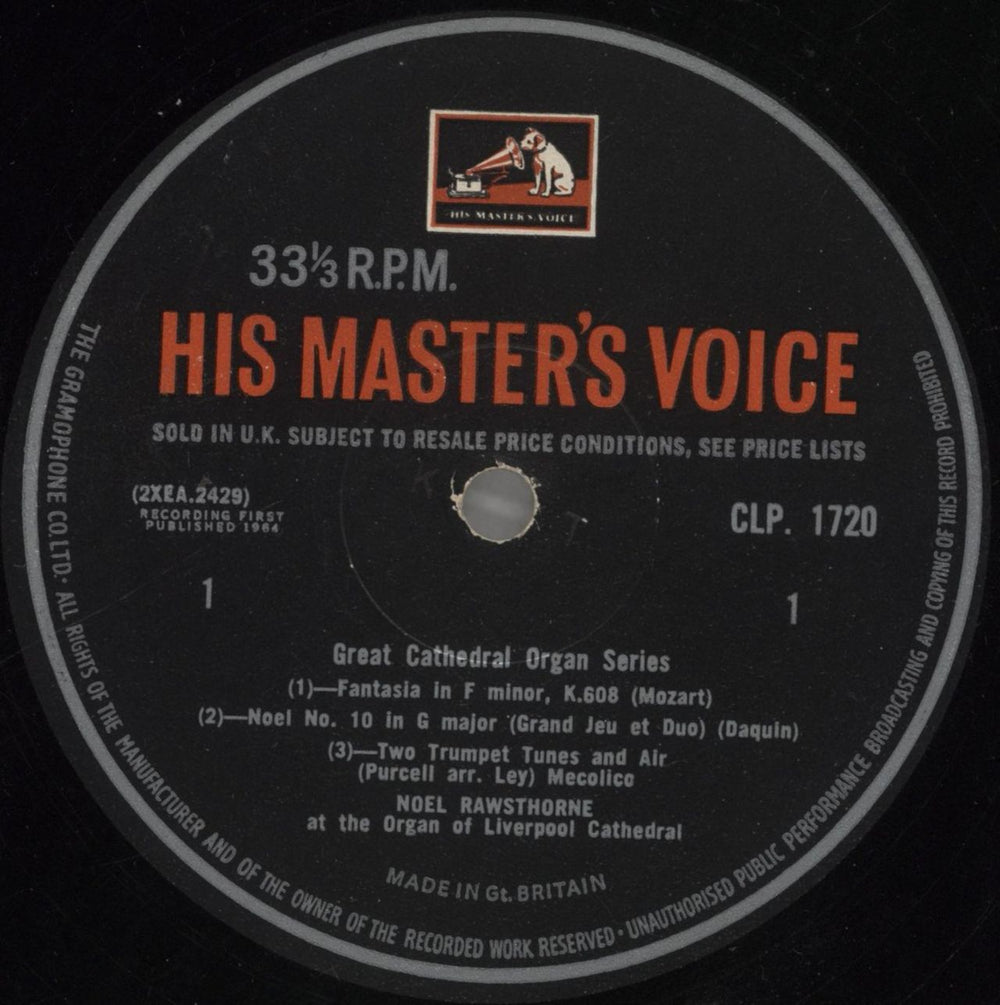 Noel Rawsthorne Liverpool Cathedral UK vinyl LP album (LP record) 2PGLPLI857598