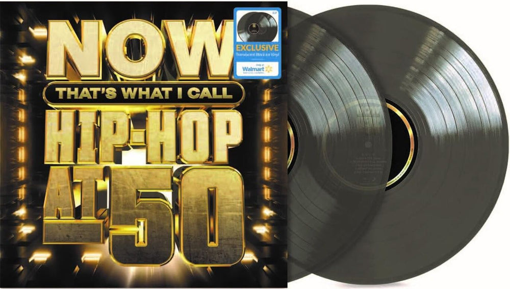 Now That's What I Call Music NOW That's What I Call Hip-Hop At 50 - Black Ice Vinyl - Sealed US 2-LP vinyl record set (Double LP Album) B0038335-01