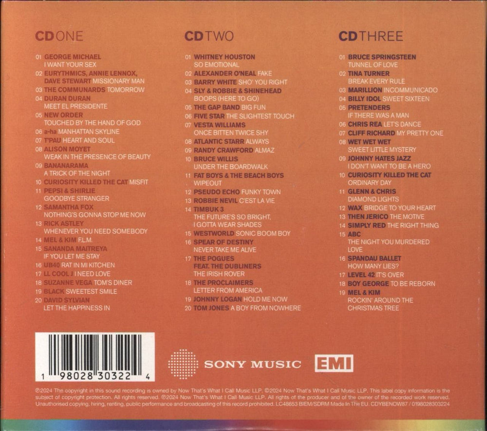 Now That's What I Call Music Now Yearbook '87 Extra UK 3-CD album set (Triple CD)