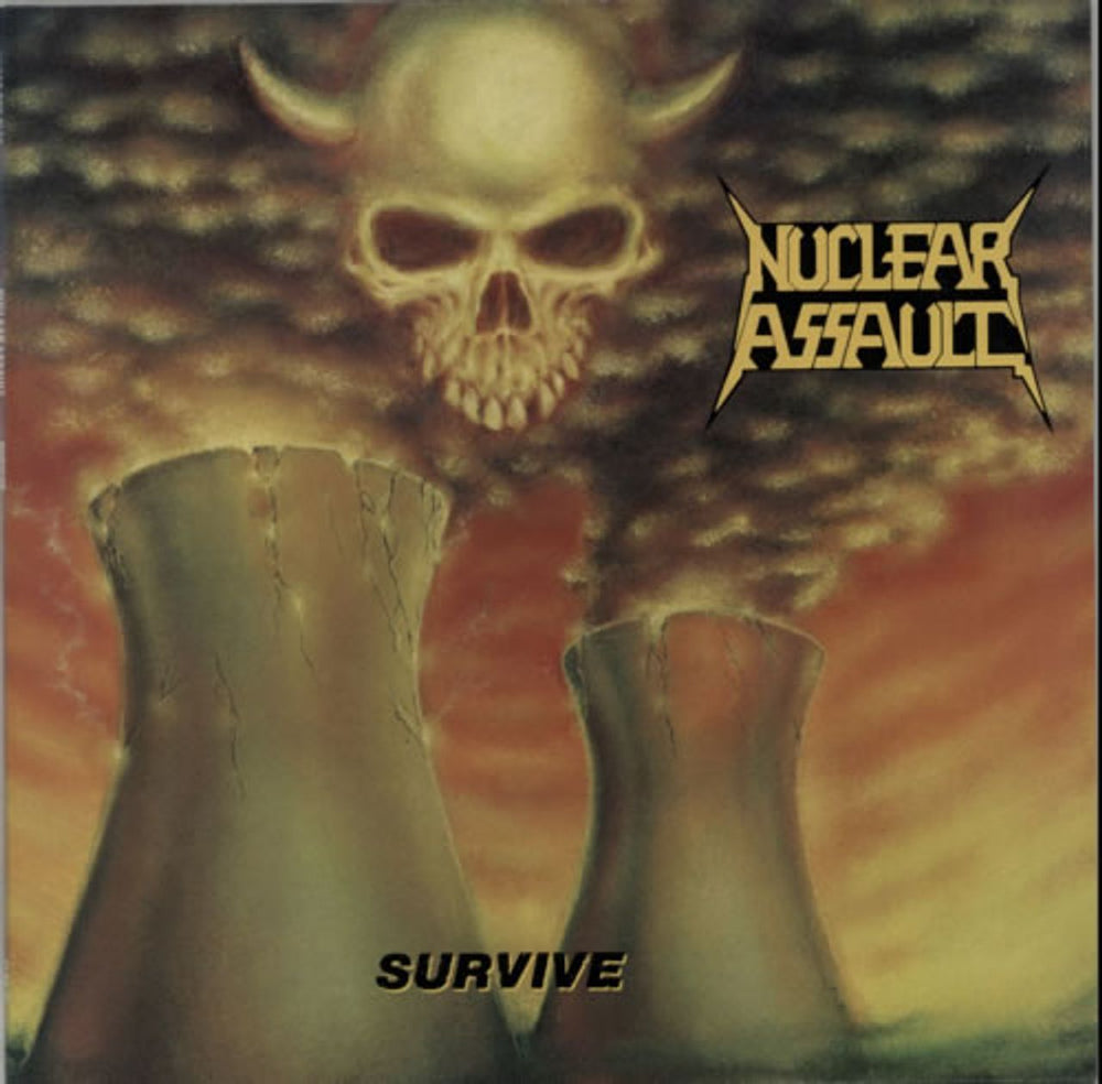 Nuclear Assault Survive - EX UK vinyl LP album (LP record) FLAG21