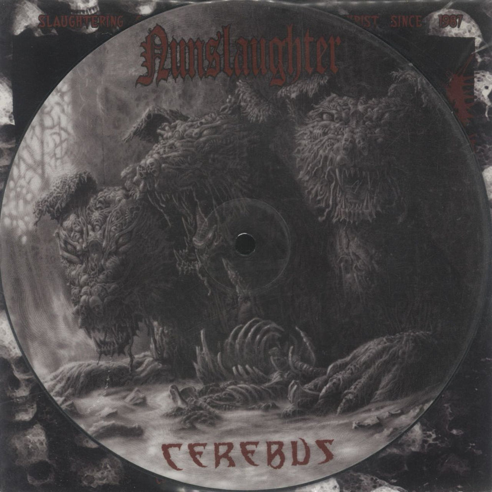 NunSlaughter Cerebus US 7" vinyl picture disc (7 inch picture disc single) HELLSPEP022