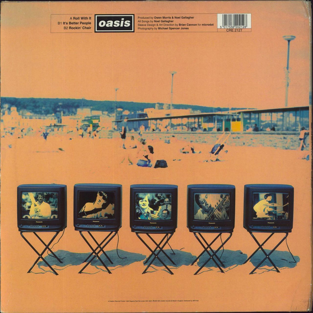 Oasis Roll With It - EX UK 12" vinyl single (12 inch record / Maxi-single) 5017556202128