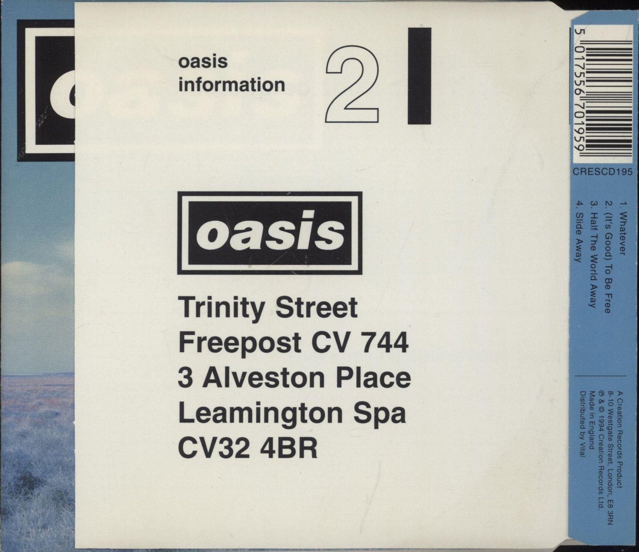 Oasis Whatever - 1st UK CD single (CD5 / 5\") 5017556701959