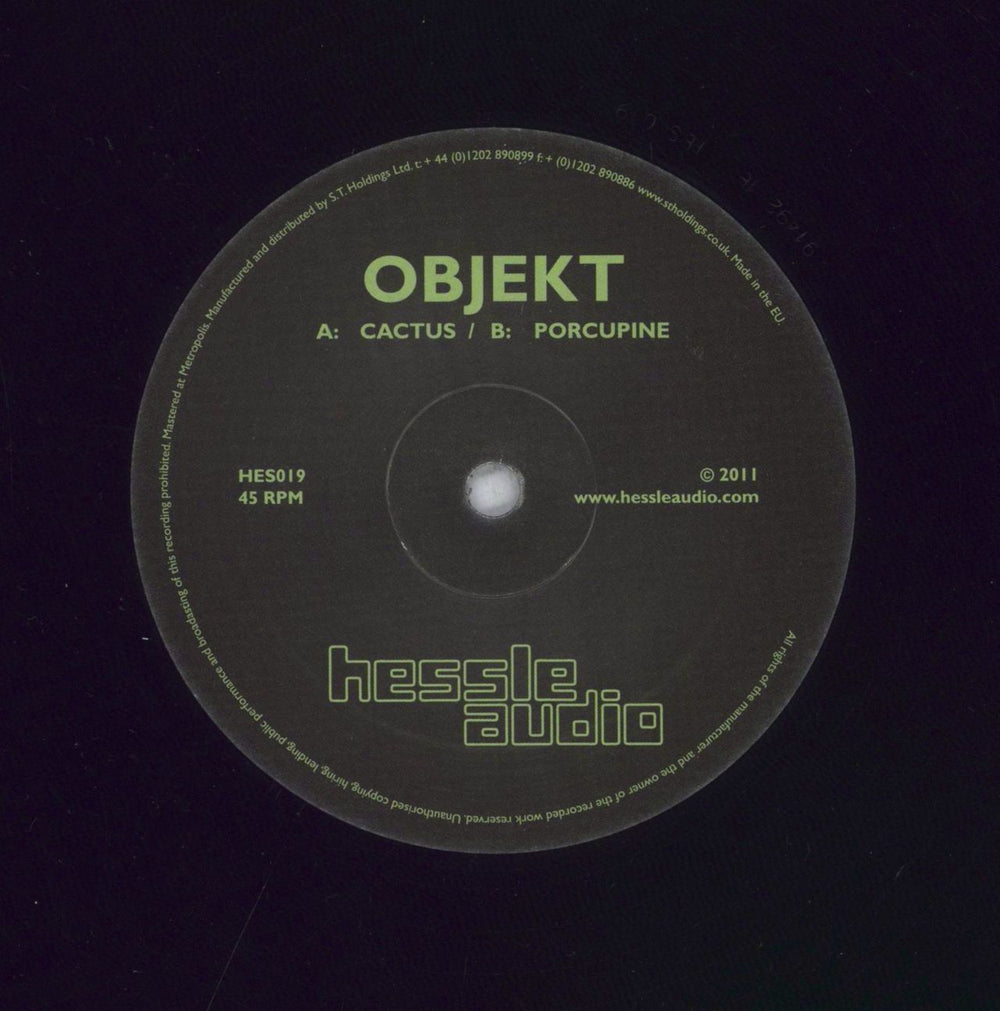 Objekt Cactus UK 12" vinyl single (12 inch record / Maxi-single) HES019