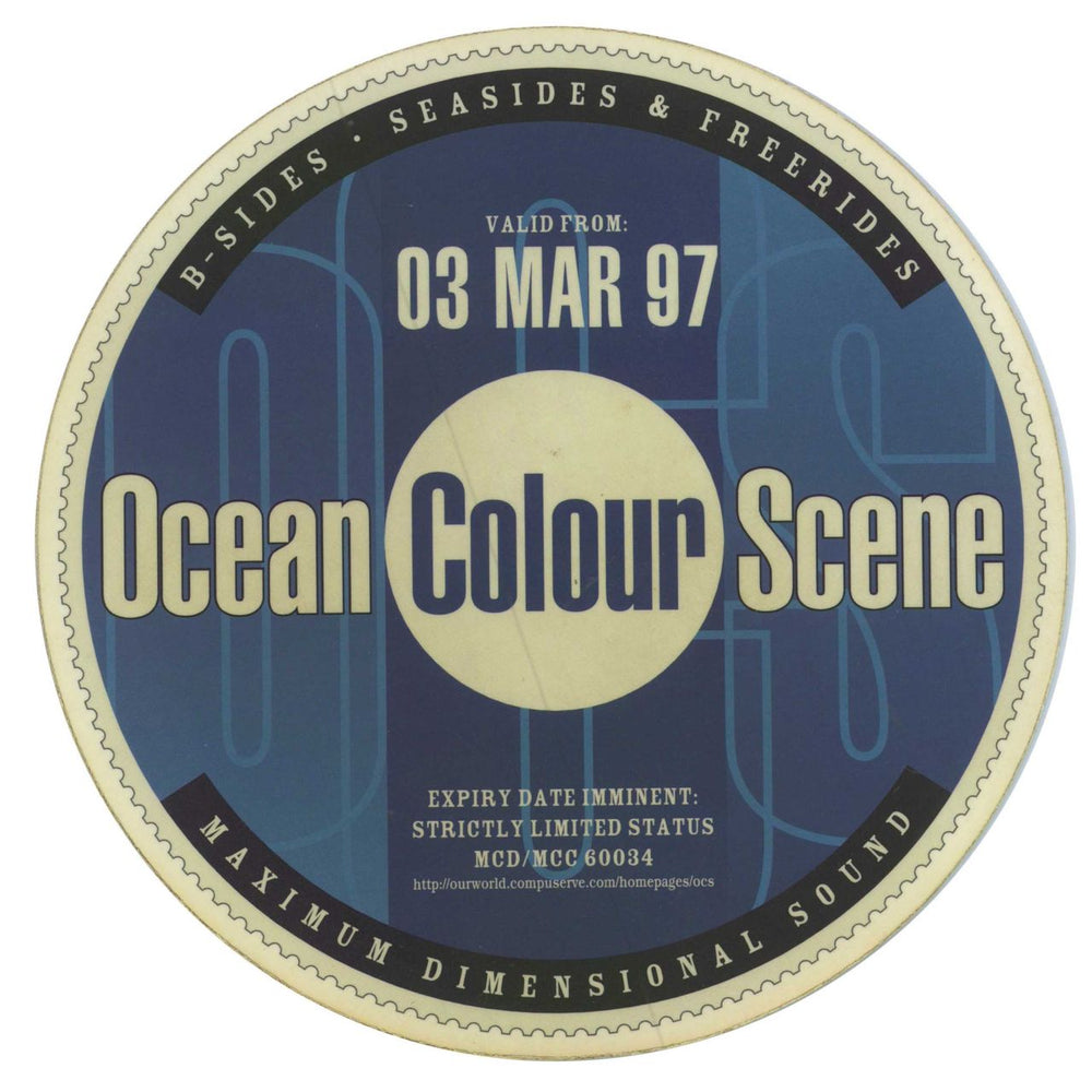 Ocean Colour Scene B-sides. Seasides & Freerides - Mouse Mat UK Promo memorabilia MOUSE MAT