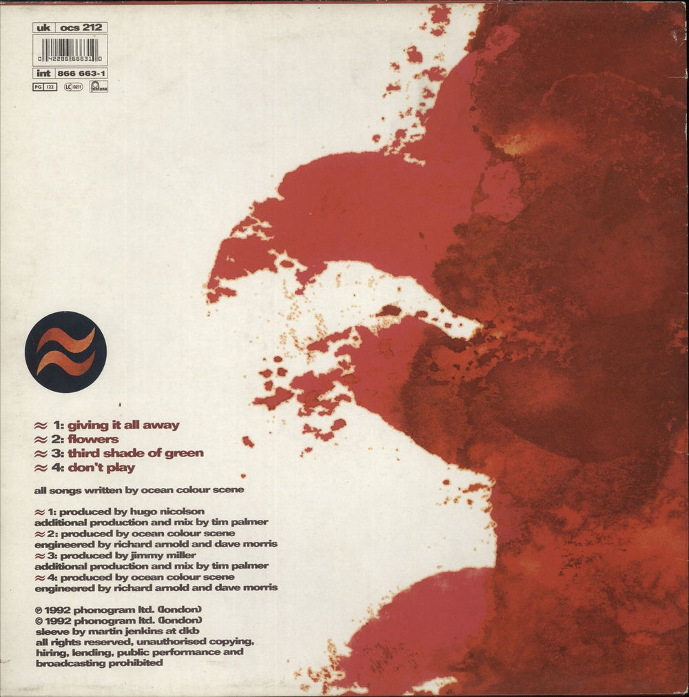 Ocean Colour Scene Giving It All Away UK 12" vinyl single (12 inch record / Maxi-single) 042286666310