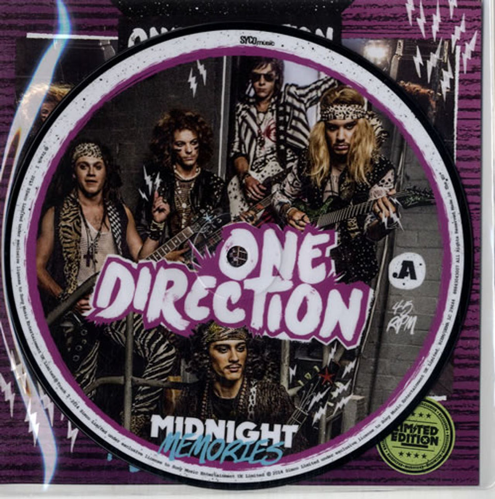 One Direction Midnight Memories - RSD UK 7" vinyl picture disc (7 inch picture disc single) 88843043007