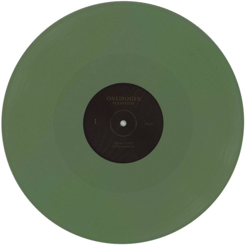 Oneirogen Plenitude - 180g - Olive Vinyl German 12" vinyl single (12 inch record / Maxi-single) 86E12PL866056