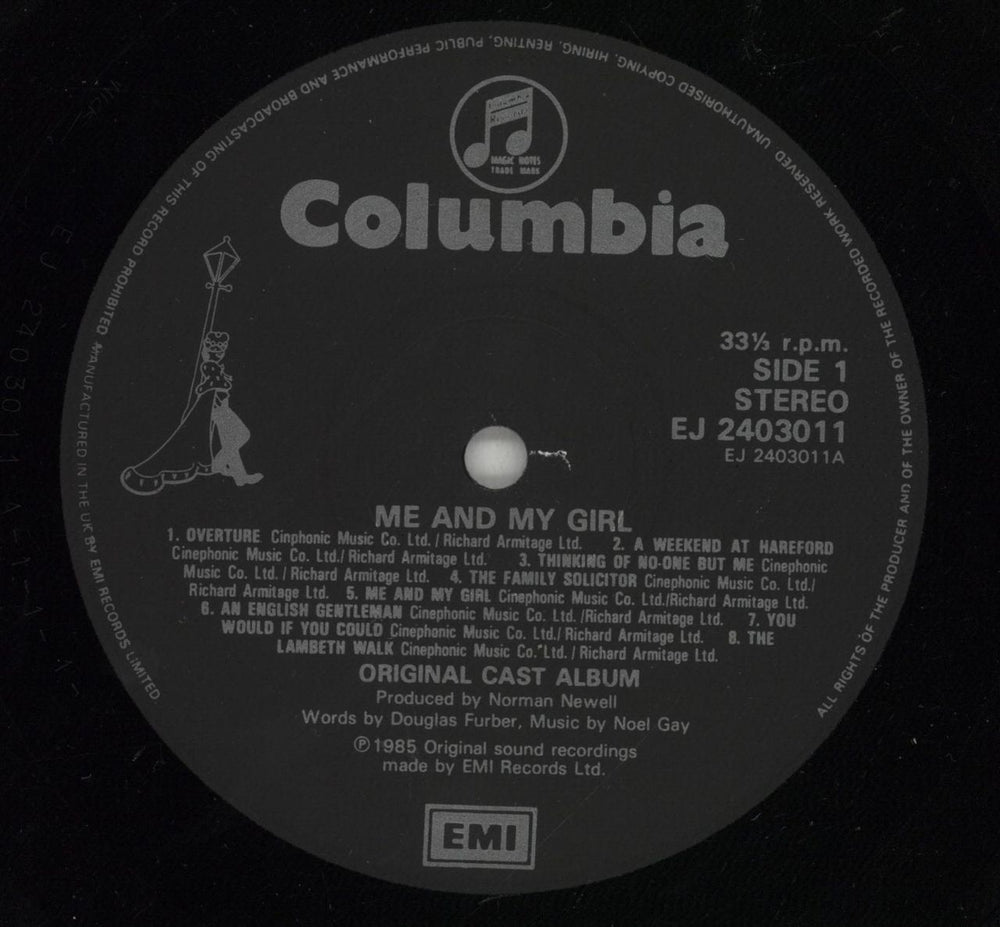 Original Cast Recording Me And My Girl - Autographed UK vinyl LP album (LP record) 1OCLPME874354