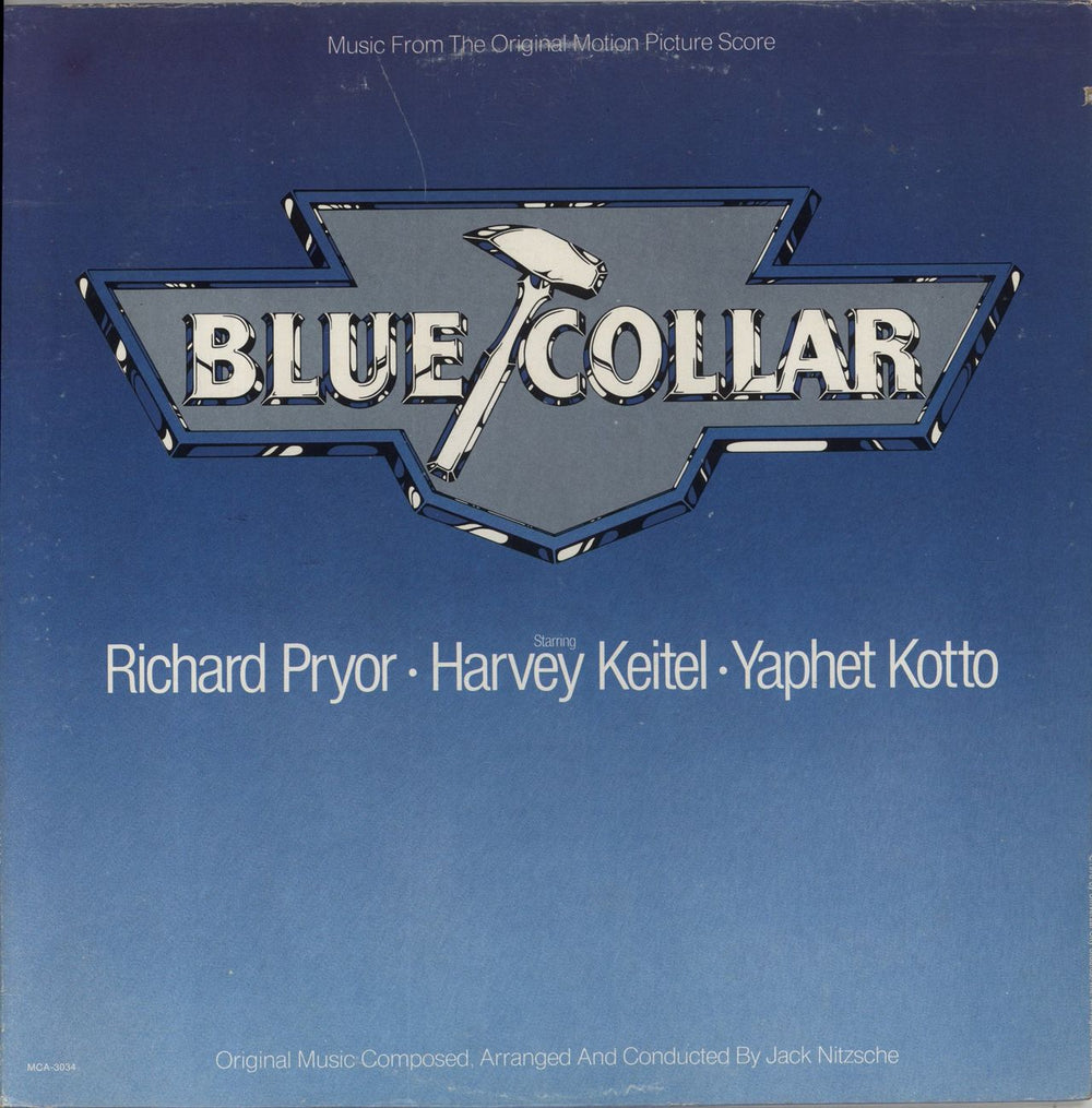 Original Soundtrack Blue Collar US vinyl LP album (LP record) MCA-3034