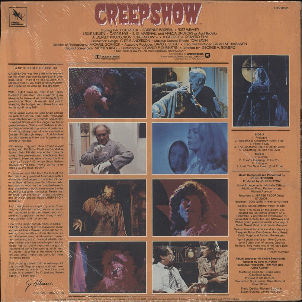 Original Soundtrack Creepshow - Shrink US vinyl LP album (LP record)