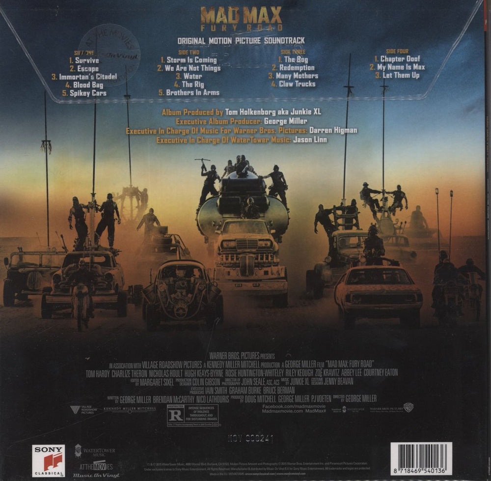 Original Soundtrack Mad Max: Fury Road (Original Motion Picture Soundtrack) - Yellow & Blue Marble Vinyl UK 2-LP vinyl record set (Double LP Album) 8718469540136