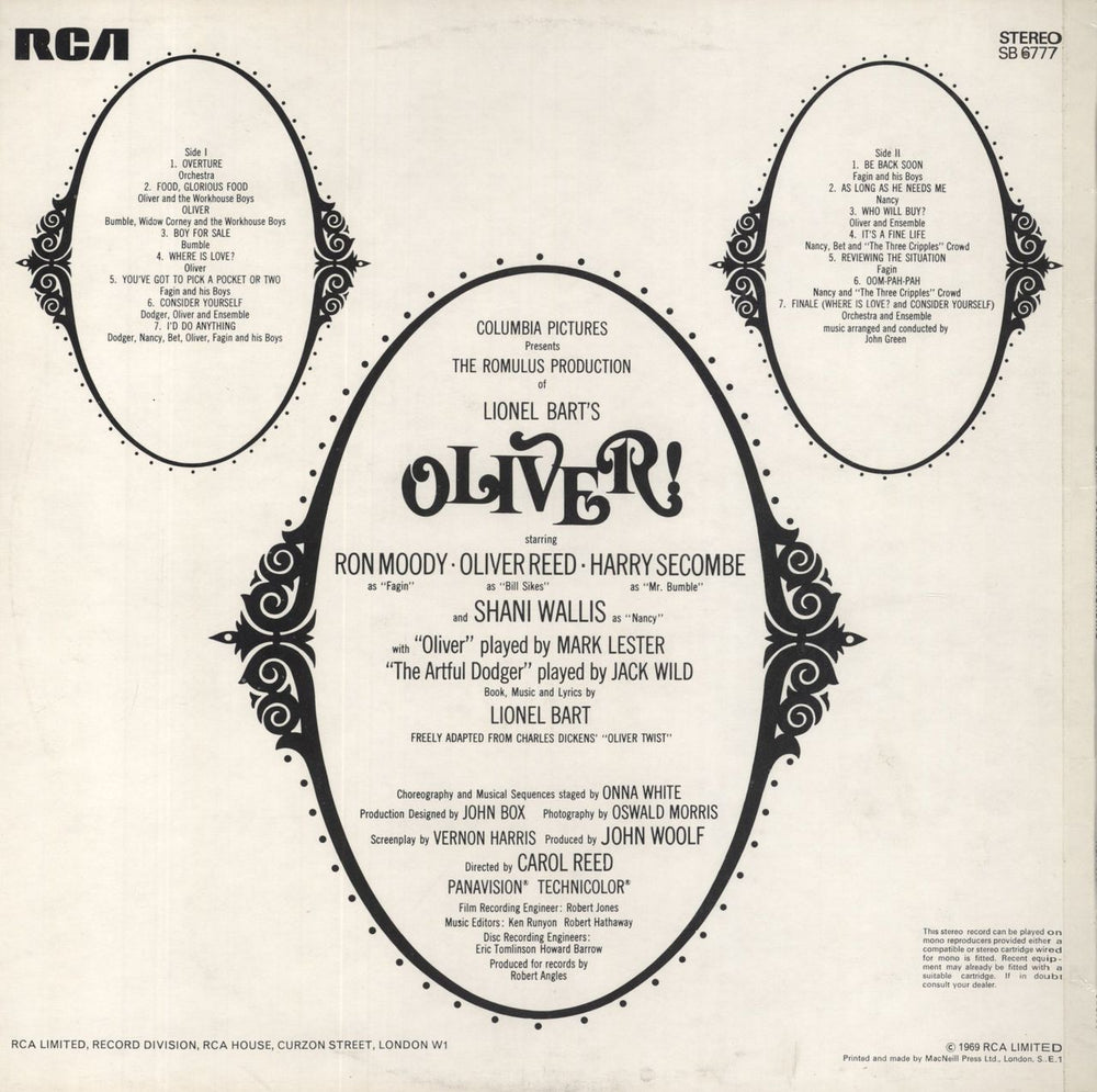 Original Soundtrack Oliver! UK vinyl LP album (LP record)