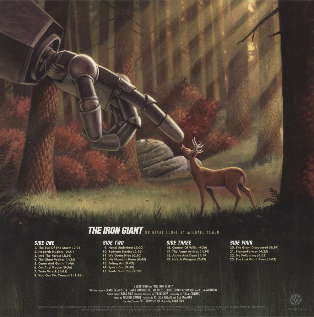 Original Soundtrack The Iron Giant US 2-LP vinyl record set (Double LP Album)