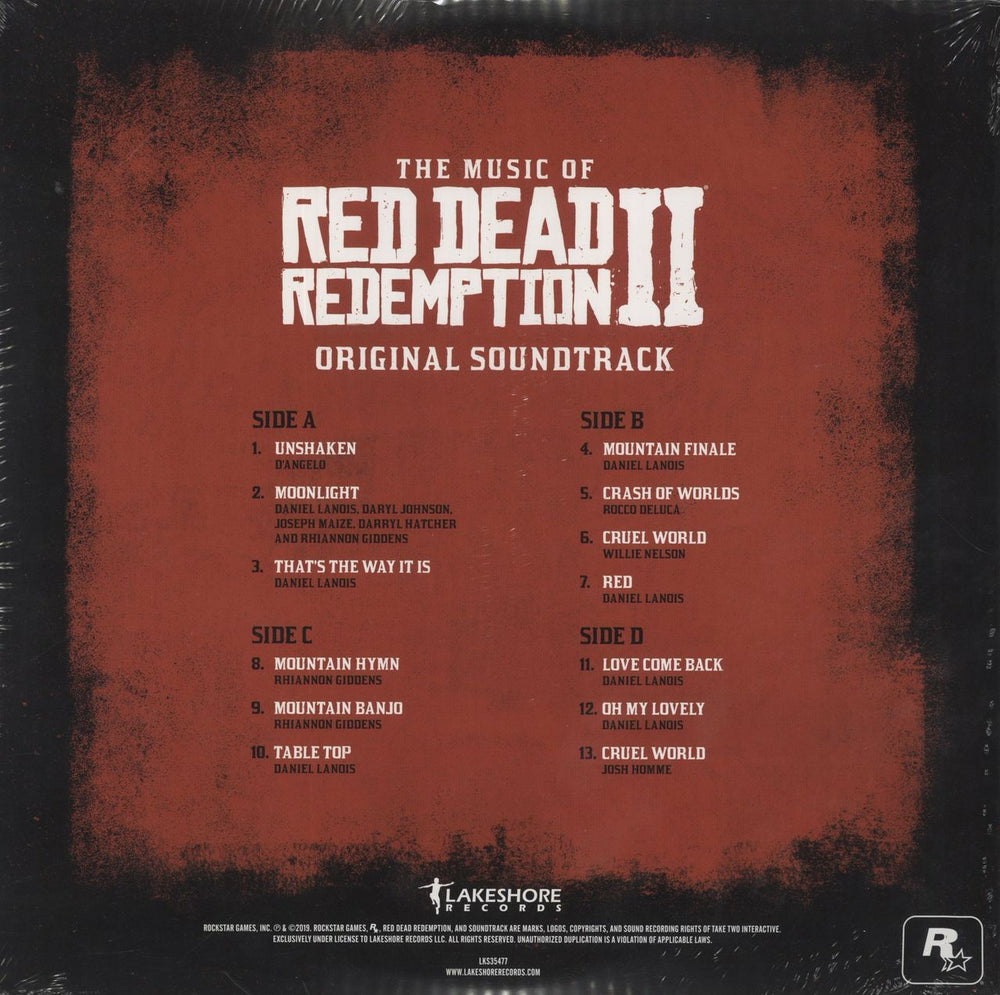 Original Soundtrack The Music Of Red Dead Redemption II (Original Soundtrack) - Red - Sealed US 2-LP vinyl record set (Double LP Album) OST2LTH849832