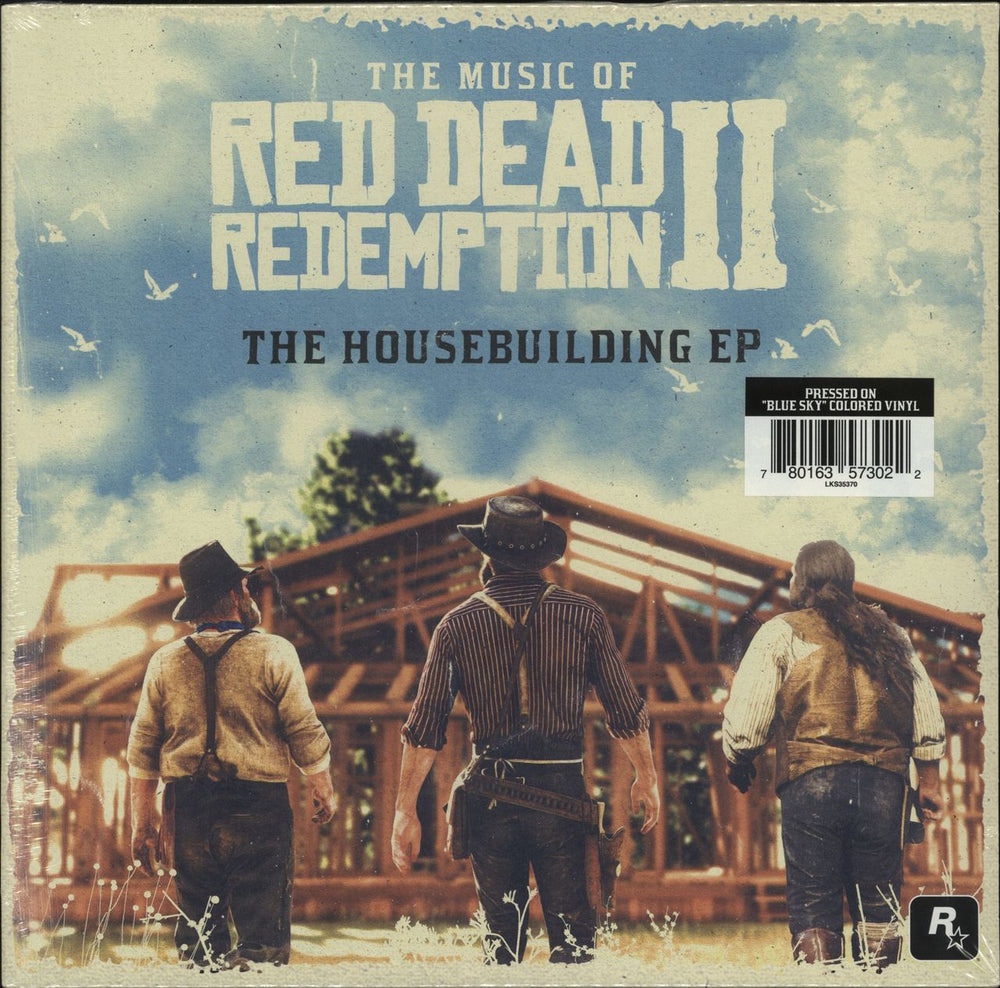 Original Soundtrack The Music Of Red Dead Redemption II: The Housebuilding EP - Sky Blue Vinyl - Sealed US 10" vinyl single (10 inch record) LKS35370