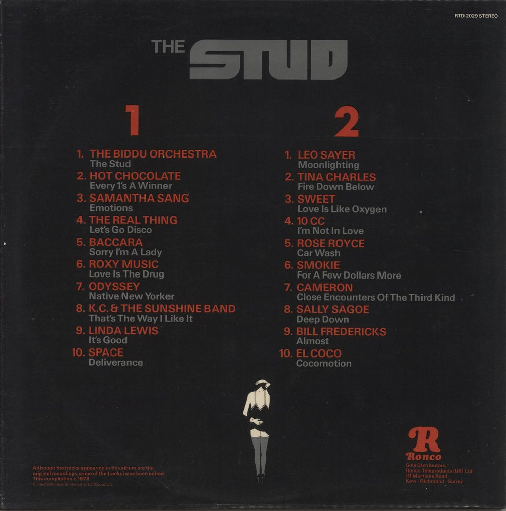 Original Soundtrack The Stud UK vinyl LP album (LP record)