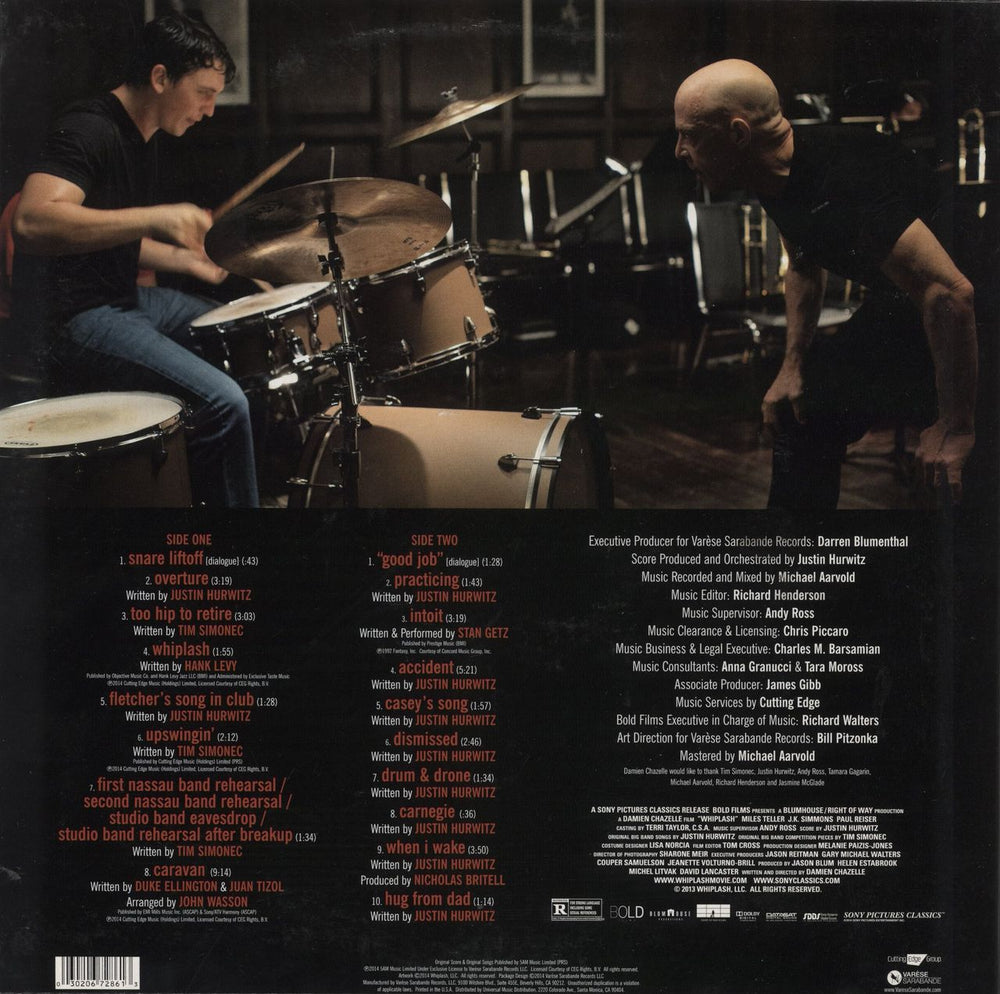 Original Soundtrack Whiplash US vinyl LP album (LP record) 030206728613
