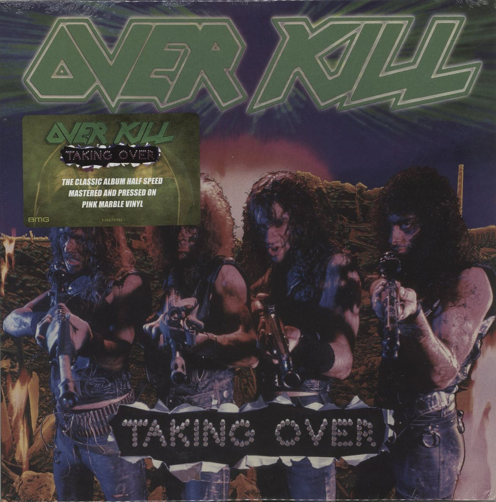 Overkill Taking Over - Pink Marble Vinyl - Sealed US vinyl LP album (LP record) 538676981