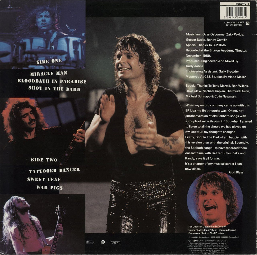 Ozzy Osbourne Just Say Ozzy UK 12" vinyl single (12 inch record / Maxi-single) 5099746594015