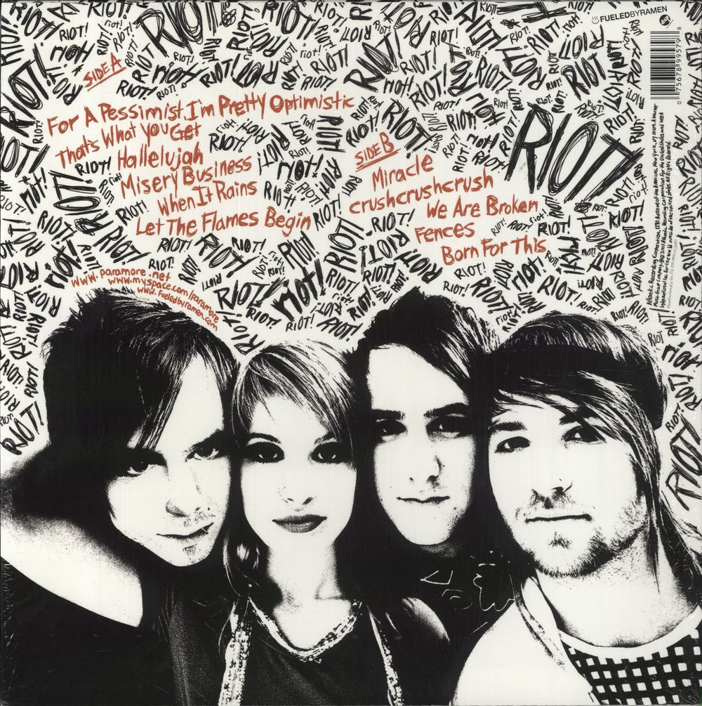 Paramore Riot! - Stickered Shrink UK vinyl LP album (LP record) 075678995798