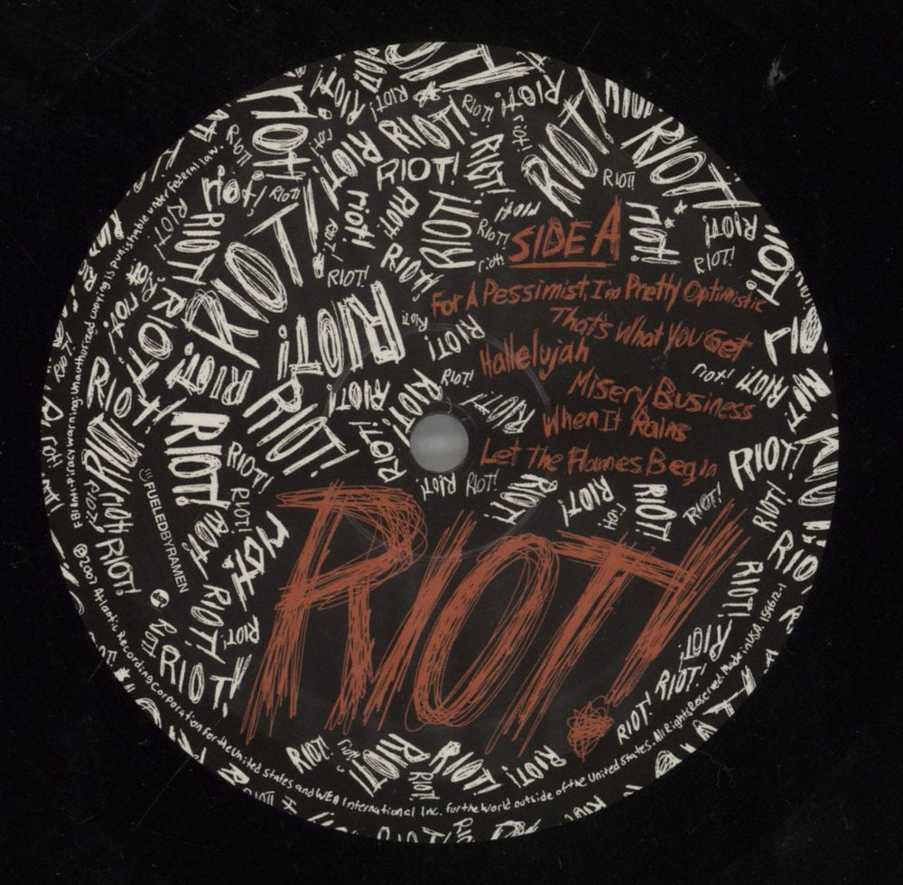 Paramore Riot! - Stickered Shrink UK vinyl LP album (LP record) OR8LPRI858779