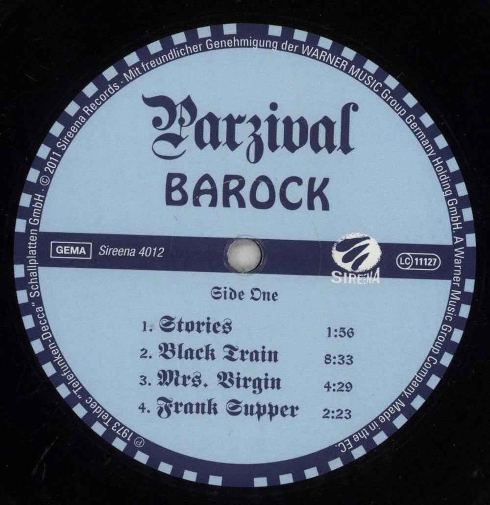 Parzival Barock - 180g German vinyl LP album (LP record) 7GSLPBA841951