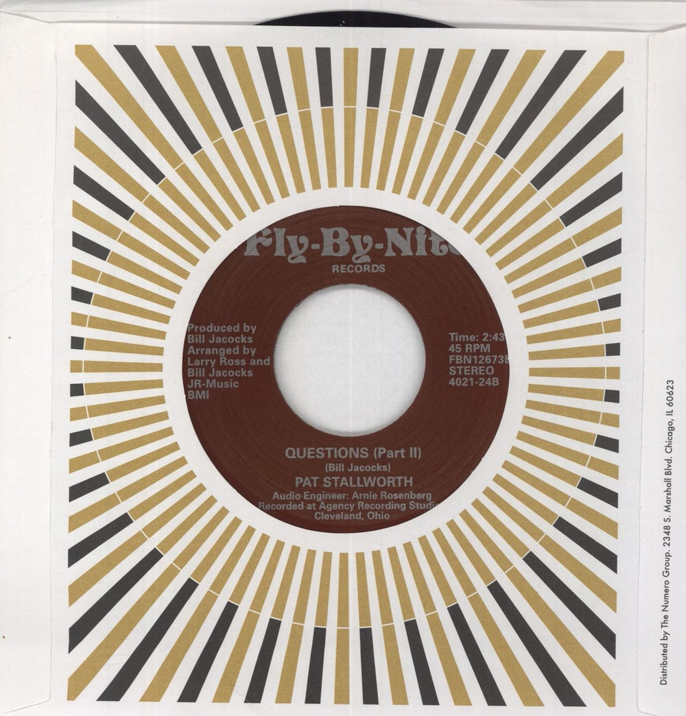 Pat Stallworth Questions US 7" vinyl single (7 inch record / 45)