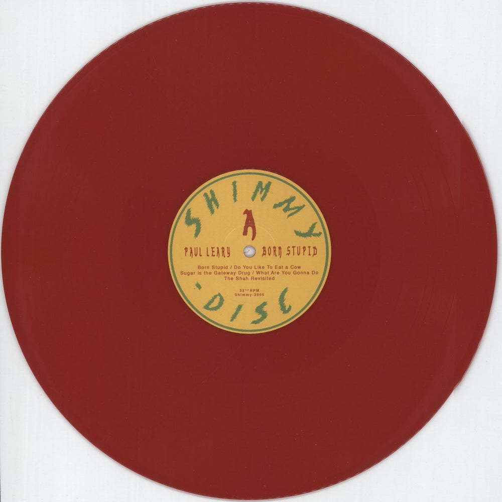 Paul Leary Born Stupid - Red Vinyl UK vinyl LP album (LP record) PB7LPBO872435