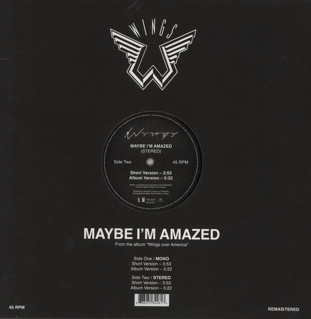 Paul McCartney and Wings Maybe I'm Amazed - RSD13 - EX UK 12" vinyl single (12 inch record / Maxi-single) 888072342613