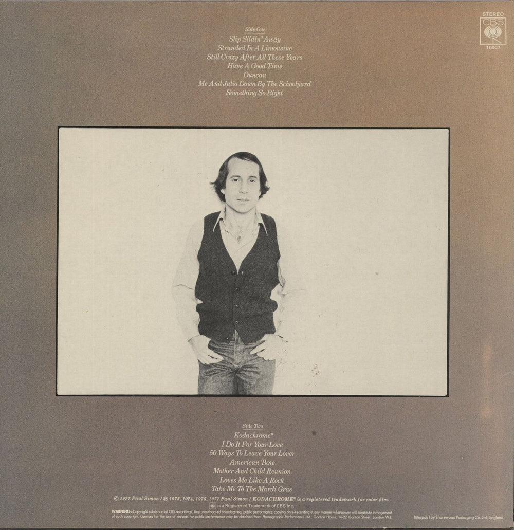 Paul Simon Greatest Hits, Etc. UK vinyl LP album (LP record)