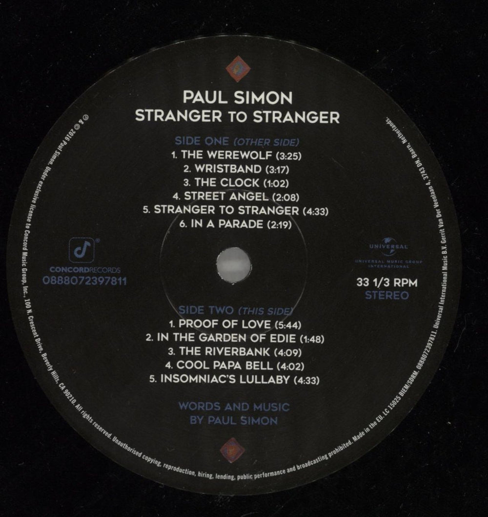 Paul Simon Stranger To Stranger UK 2-LP vinyl record set (Double LP Album) PSI2LST868760