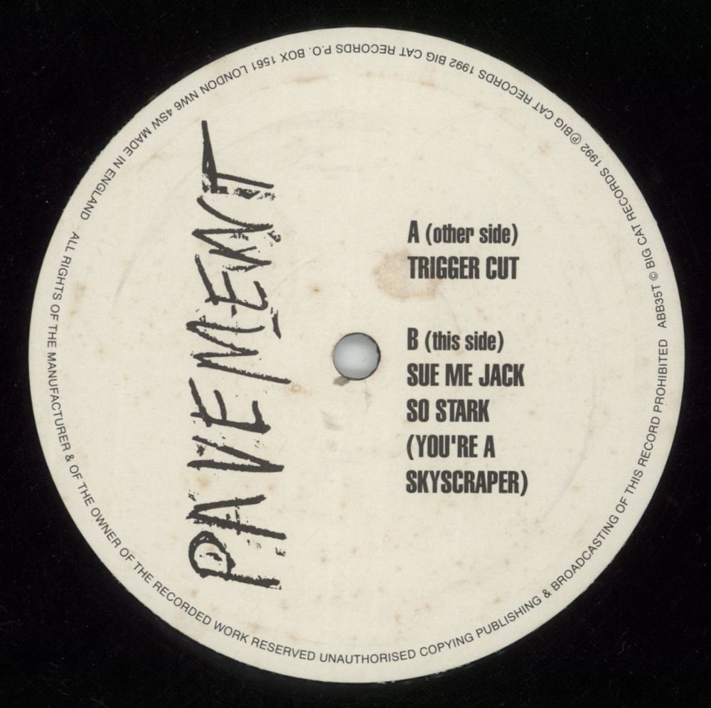 Pavement Trigger Cut + Insert UK 12" vinyl single (12 inch record / Maxi-single) PMT12TR284785
