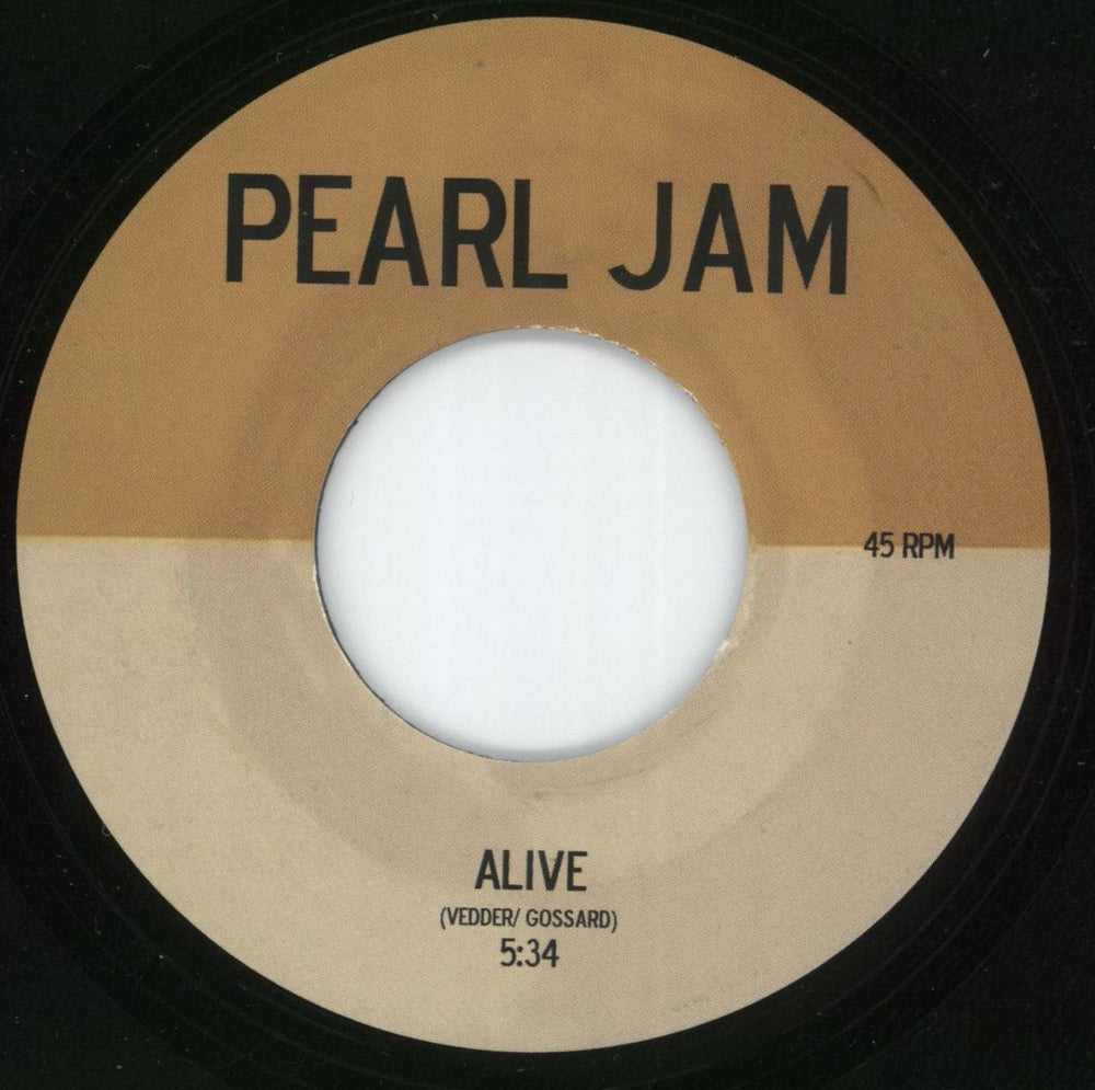 Pearl Jam Alive US 7" vinyl single (7 inch record / 45) PJA07AL865865