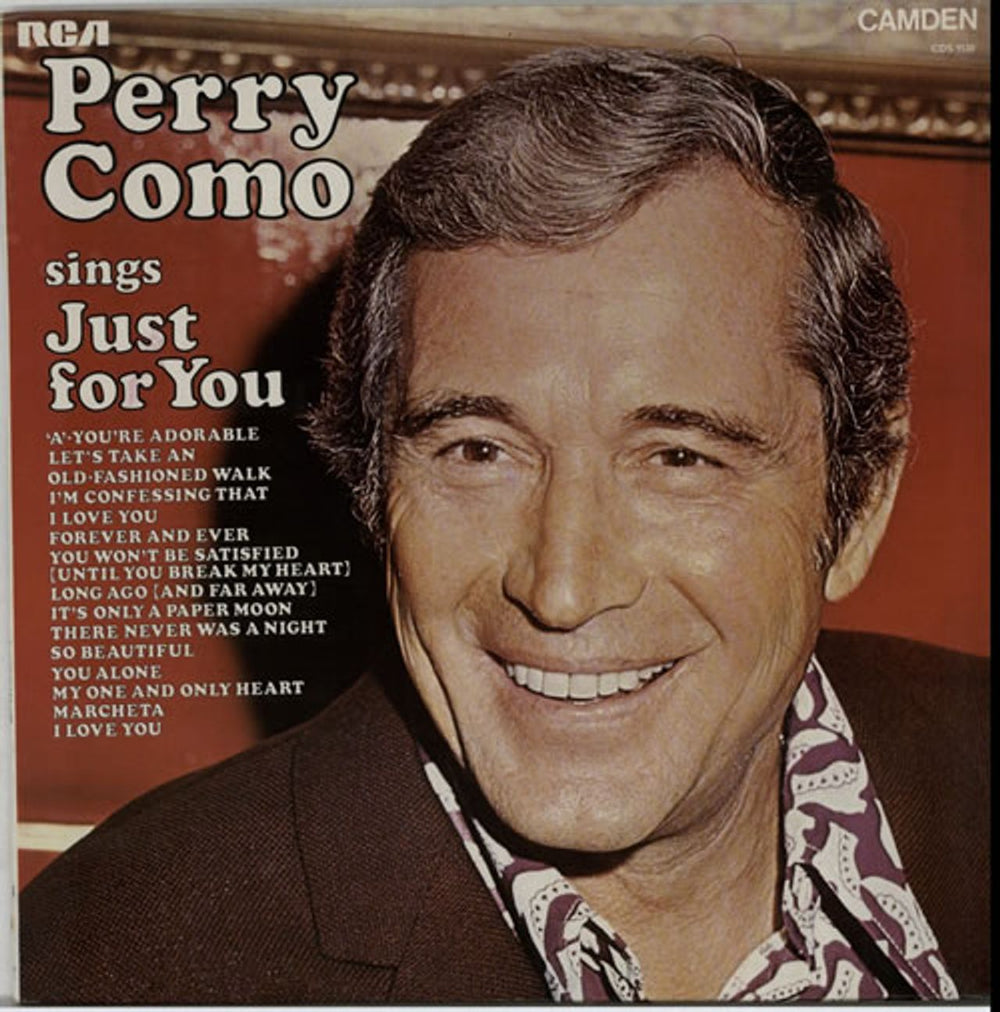 Perry Como Sings Just For You UK vinyl LP album (LP record) CDS1130