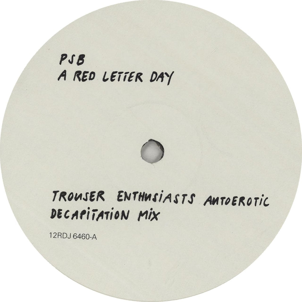 Pet Shop Boys A Red Letter Day - Trouser Enthusiasts Mixes UK Promo 12" vinyl single (12 inch record / Maxi-single) 12RDJ6460