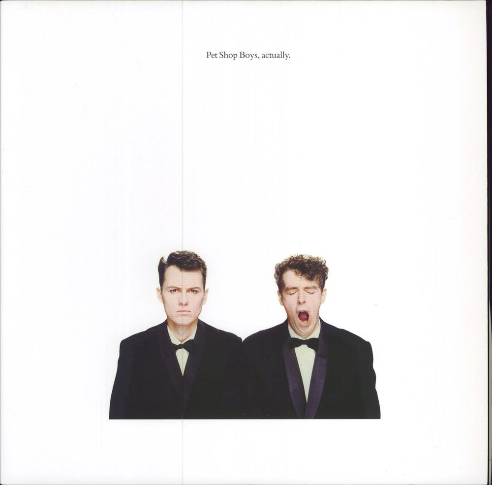 Pet Shop Boys Actually - 180gm Vinyl UK vinyl LP album (LP record) 0190295832612