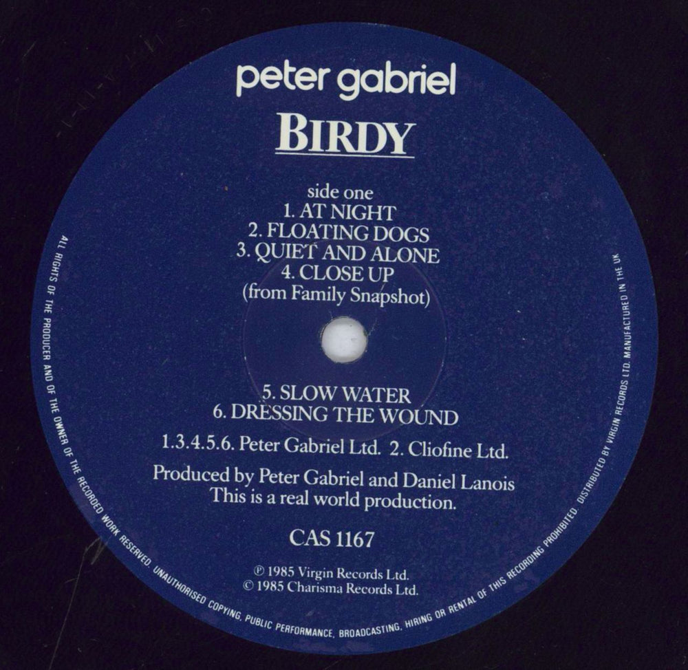 Peter Gabriel Birdy - price stickered - Shrink UK vinyl LP album (LP record) GABLPBI833956