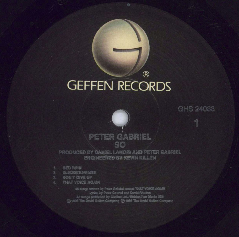 Peter Gabriel So US vinyl LP album (LP record) GABLPSO830546